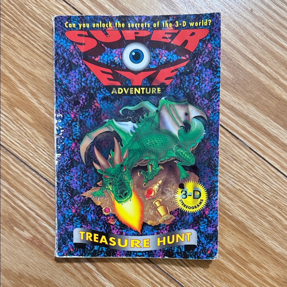 VTG 1995 Super Eye Adventure 3D #1 Treasure Hunt Book